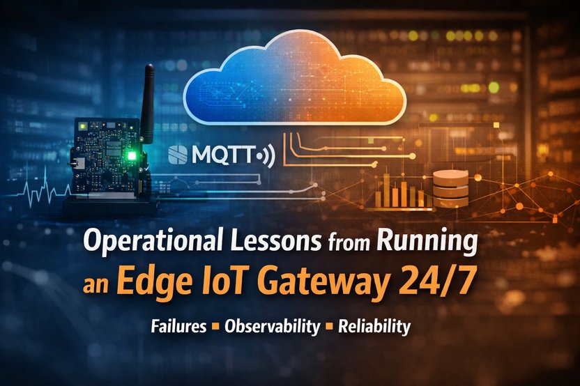 What breaks when an edge IoT gateway runs 24/7? Real operational lessons from running a secure edge-to-cloud system under intermittent connectivity, focusing on reliability, observability, and silent failure modes.