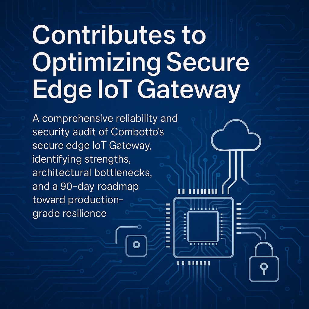 A comprehensive reliability and security audit of Combotto's secure edge IoT Gateway, identifying strengths, architectural bottlenecks, and a 90-day roadmap toward production-grade resilience.
