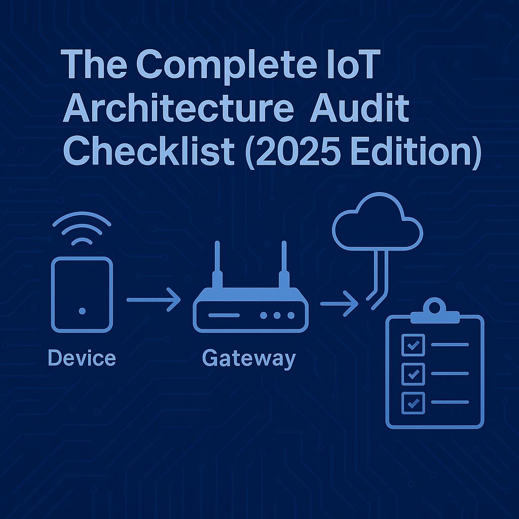 I created a structured IoT Architecture Audit Checklist. It captures the core principles of reliability, security, and observability, and provides a consistent process for evaluating device -> gateway -> cloud pipelines.