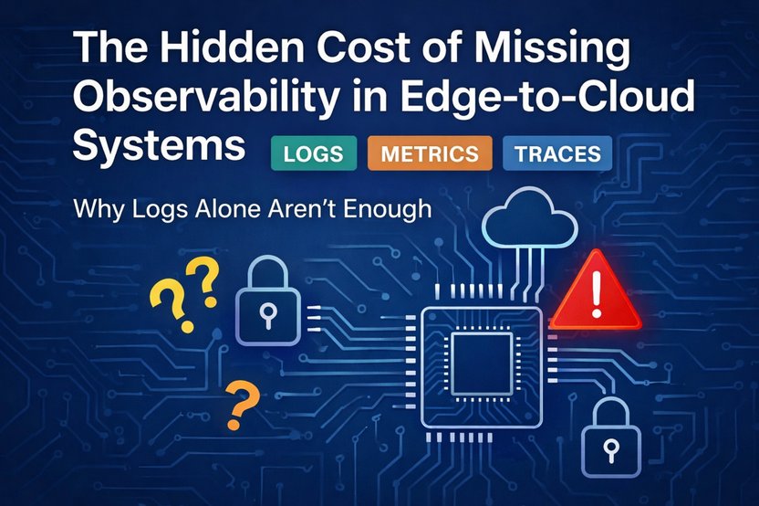 Edge-to-cloud systems without proper observability suffer from slow debugging and reactive incident response. Learn why logs alone fall short and how observability reduces risk.